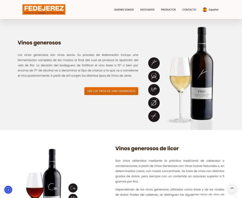 Fedejerez - hosting y diseño web