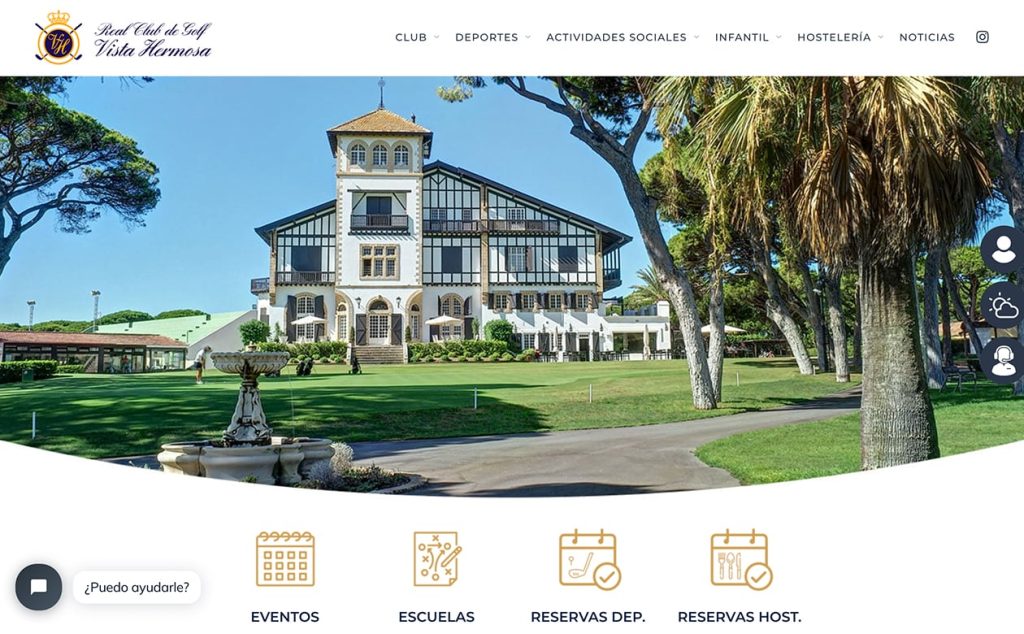 Diseño web de la página de inicio para RCG VIsta Hermosa