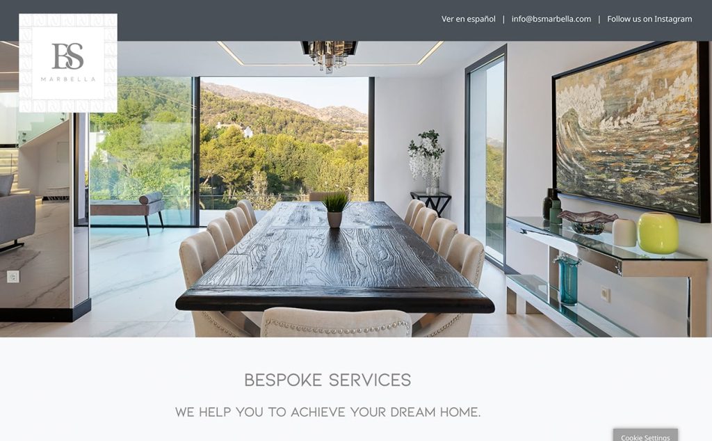 home del diseño web BS Marbella