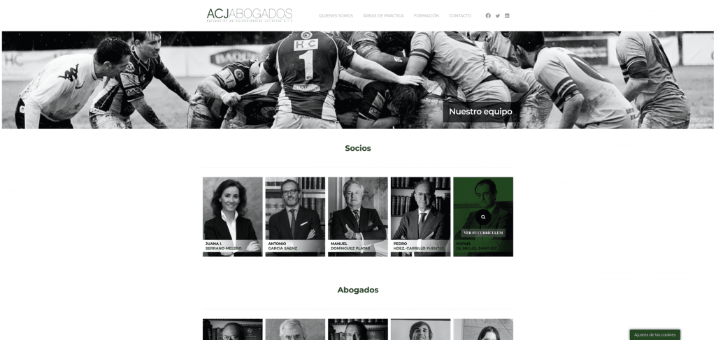 diseño web para despacho de abogados ACJ abogados