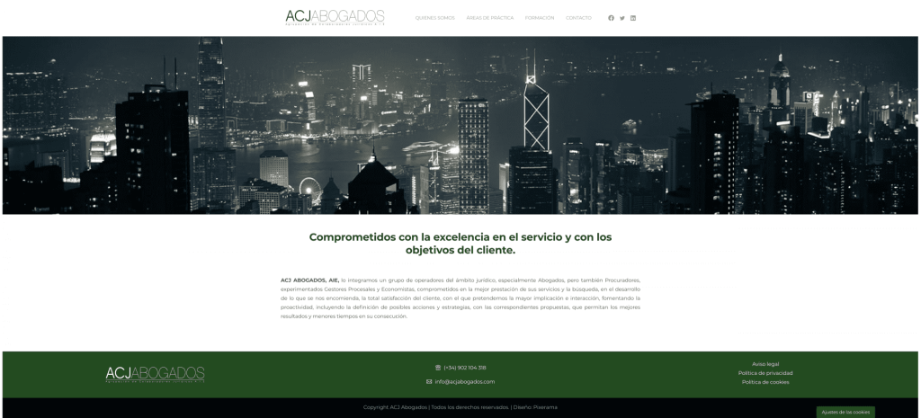 diseño web para despacho de abogados ACJ abogados