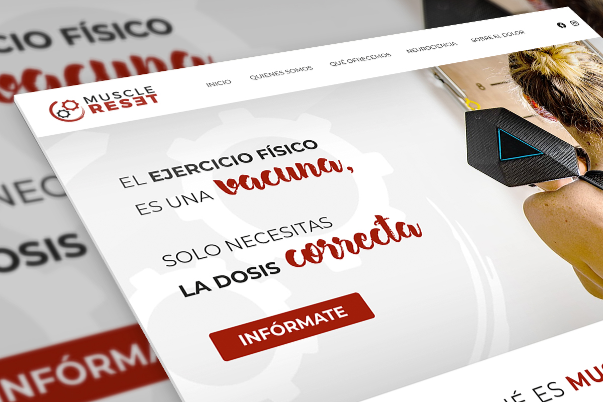 diseño web para muscle reset