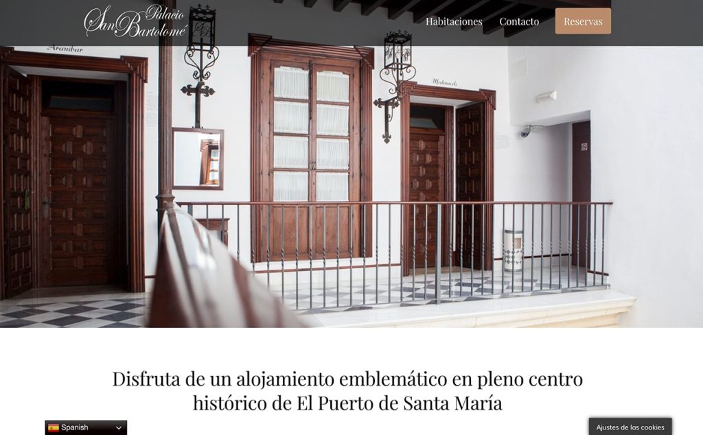 Palacio San Bartolomé - hosting y diseño web