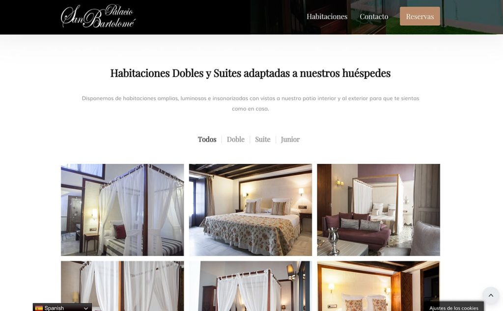 Palacio San Bartolomé - hosting y diseño web