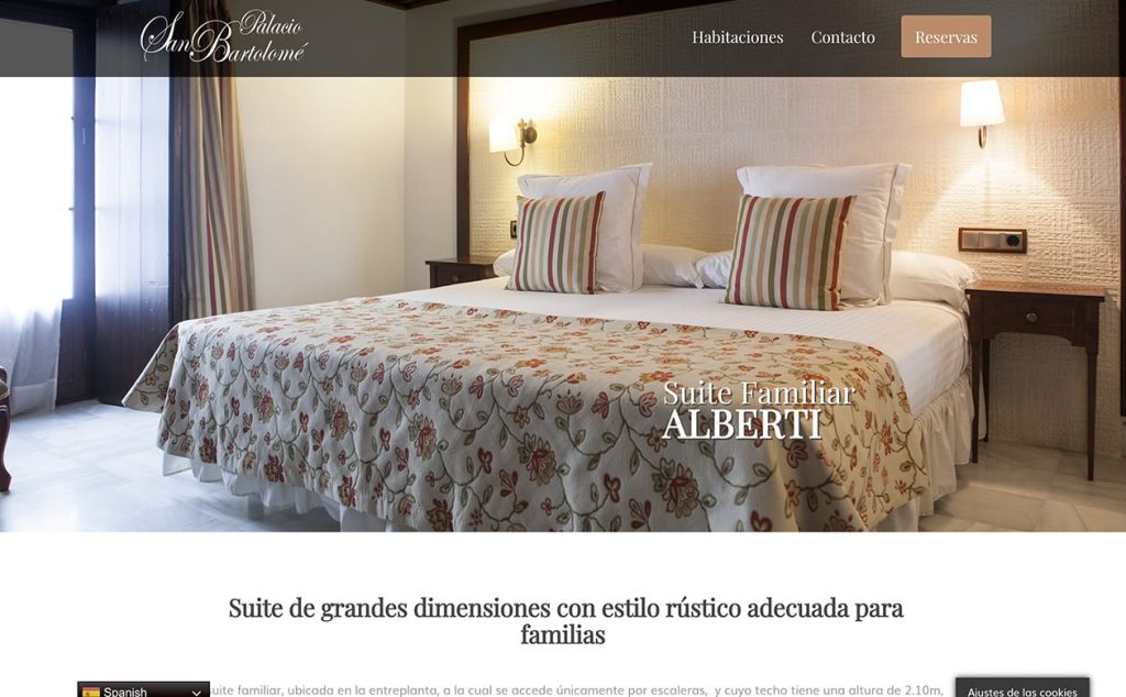 Palacio San Bartolomé - hosting y diseño web