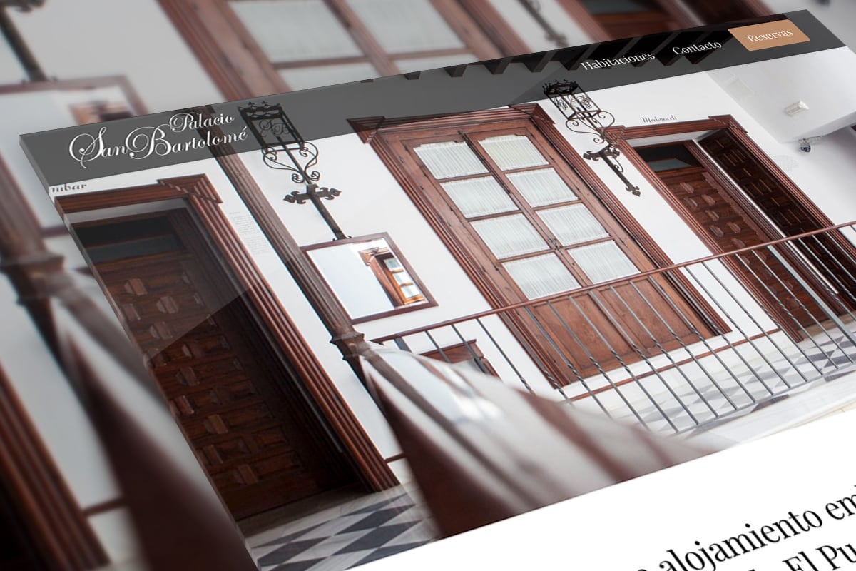 mockup del diseño para hotel palacio san bartolomé