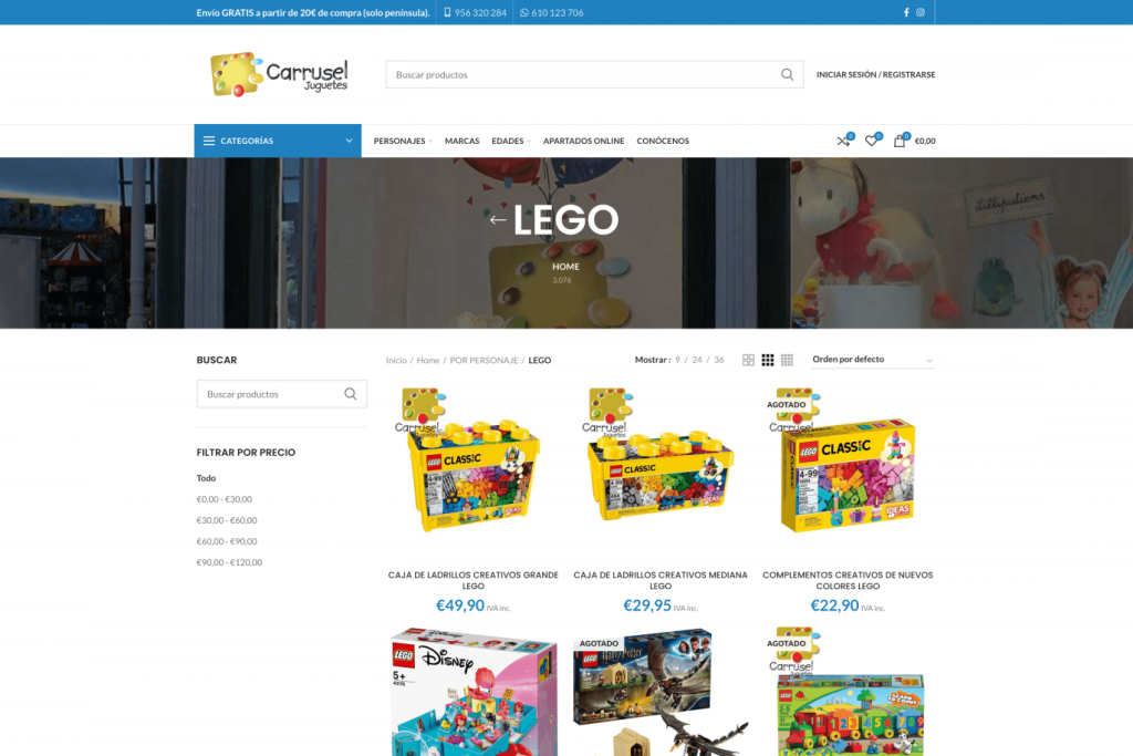 Carrusel Juguetes - hosting y diseño web