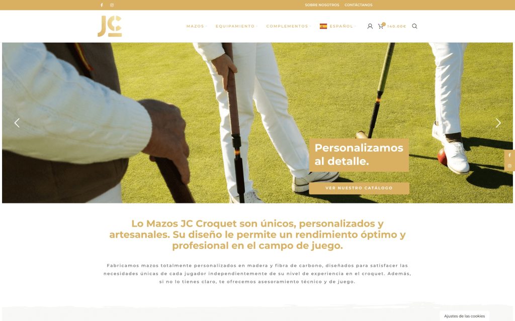 JC Croquet - hosting y diseño web