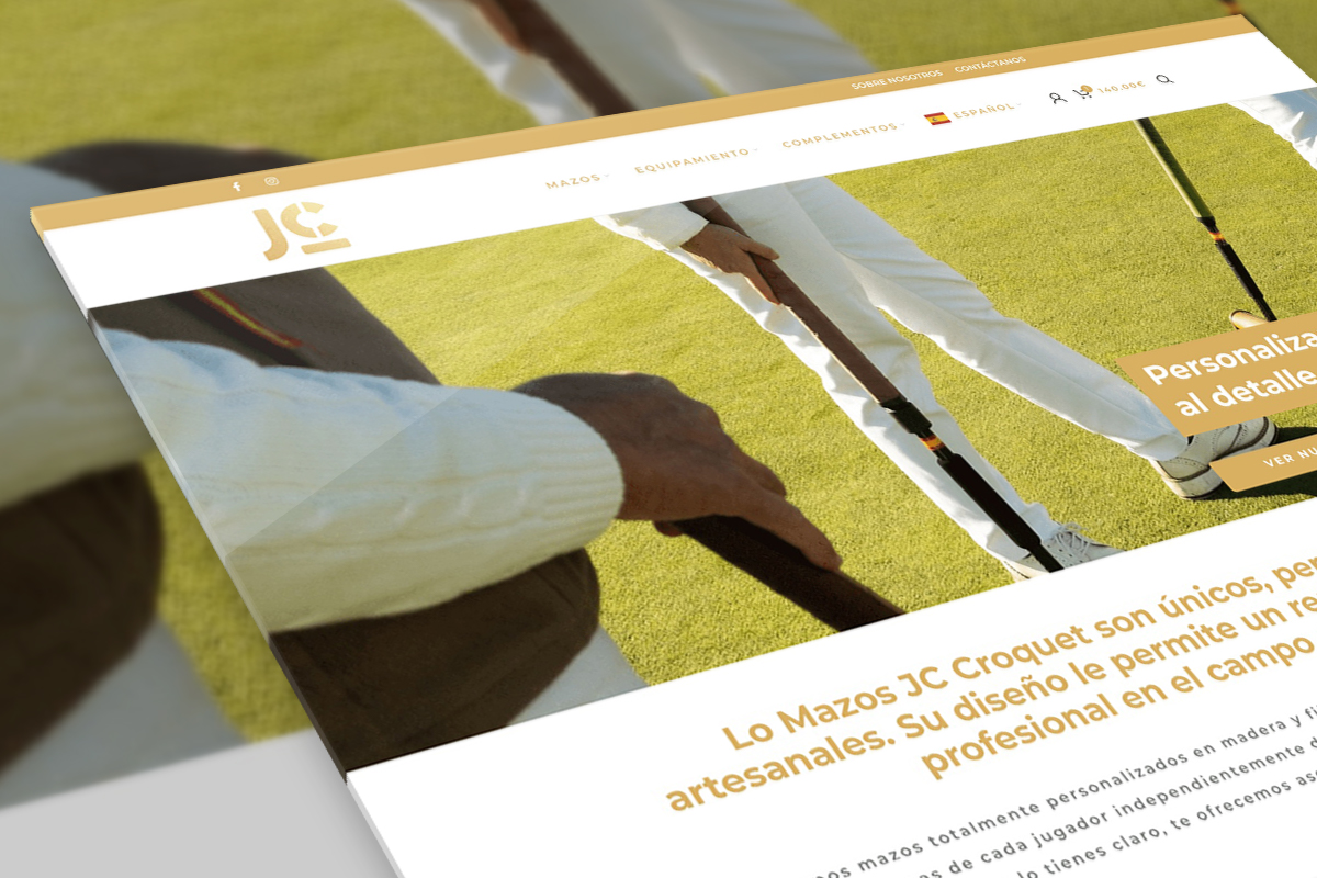 diseño web para la web de mazos de croquet JC Croquet
