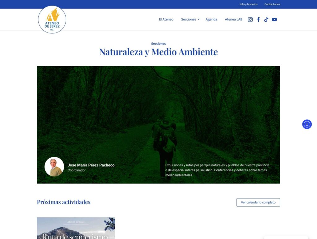Ateneo de Jerez - hosting y diseño web