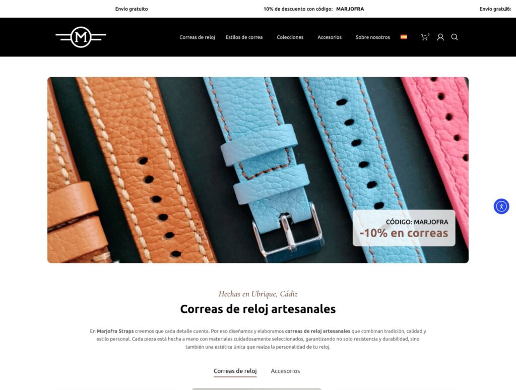 Marjofra Straps - hosting y diseño web