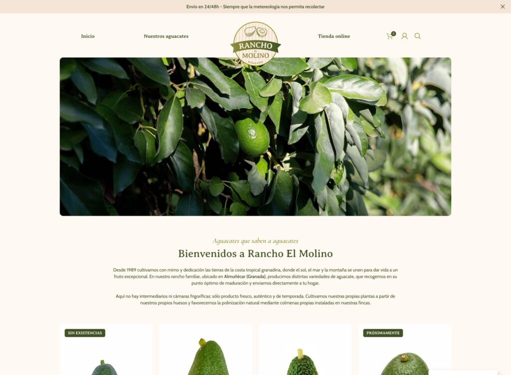 Rancho El Molino - hosting y diseño web