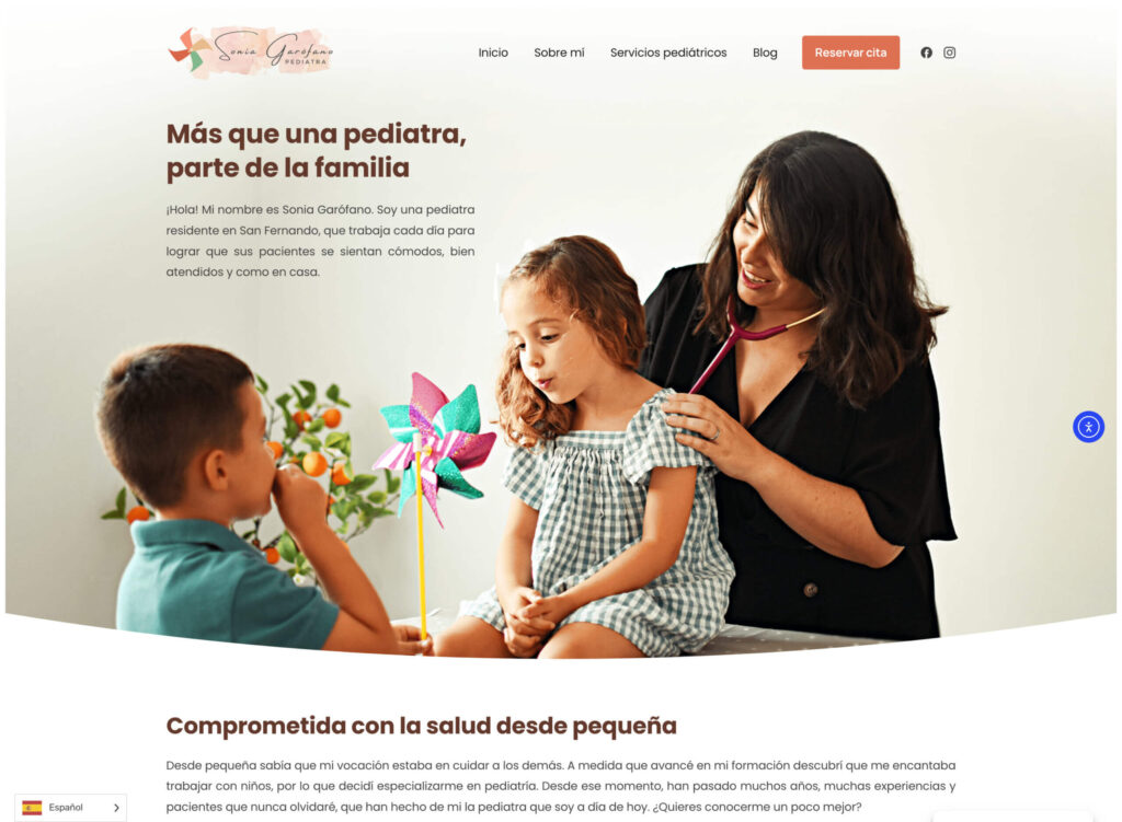 Sonia Garófano Pediatra - hosting y diseño web