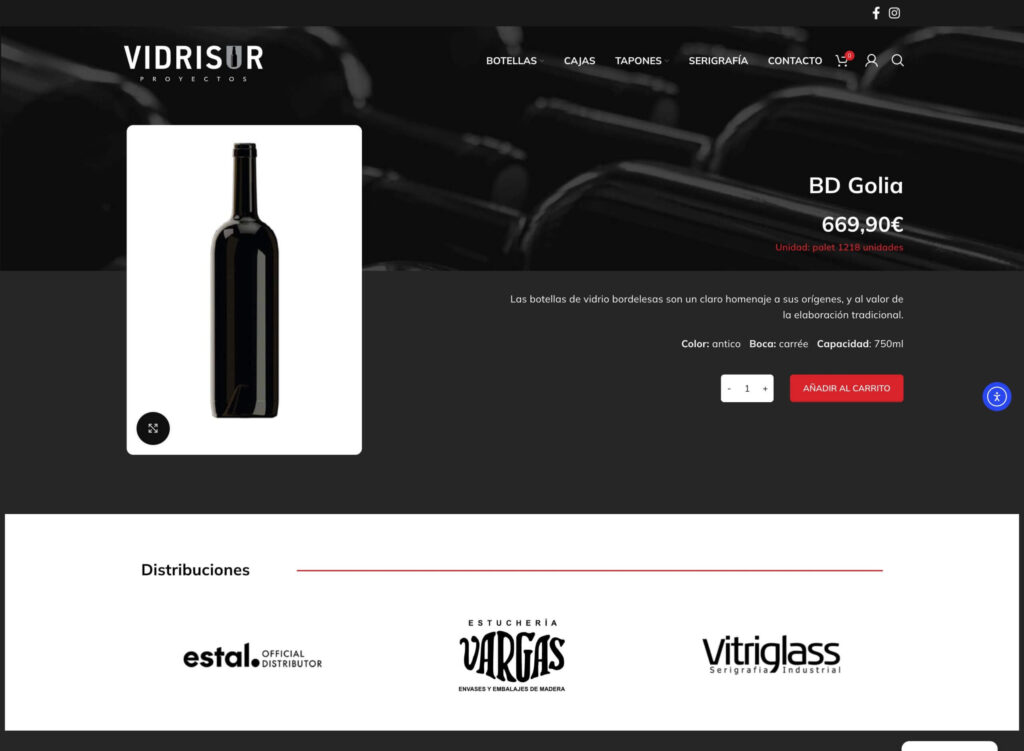 Vidrisur - hosting y diseño web