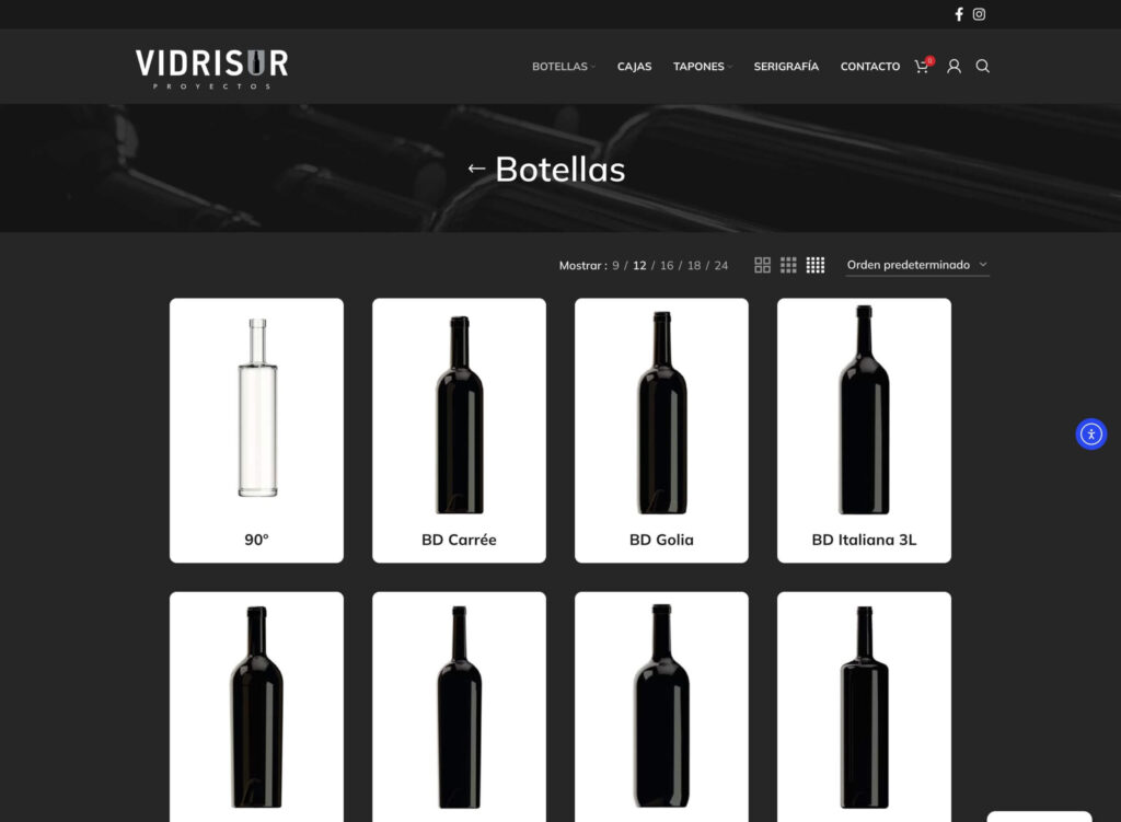 Vidrisur - hosting y diseño web