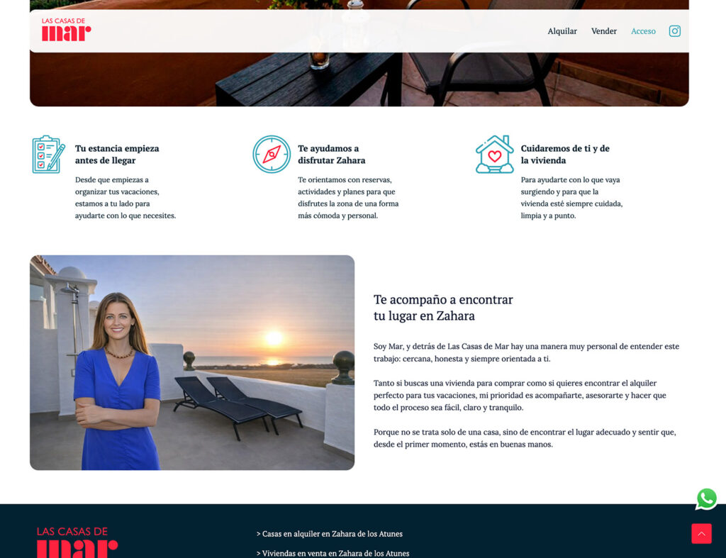 Las Casas de Mar - hosting y diseño web