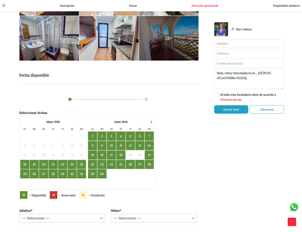 Las Casas de Mar - hosting y diseño web