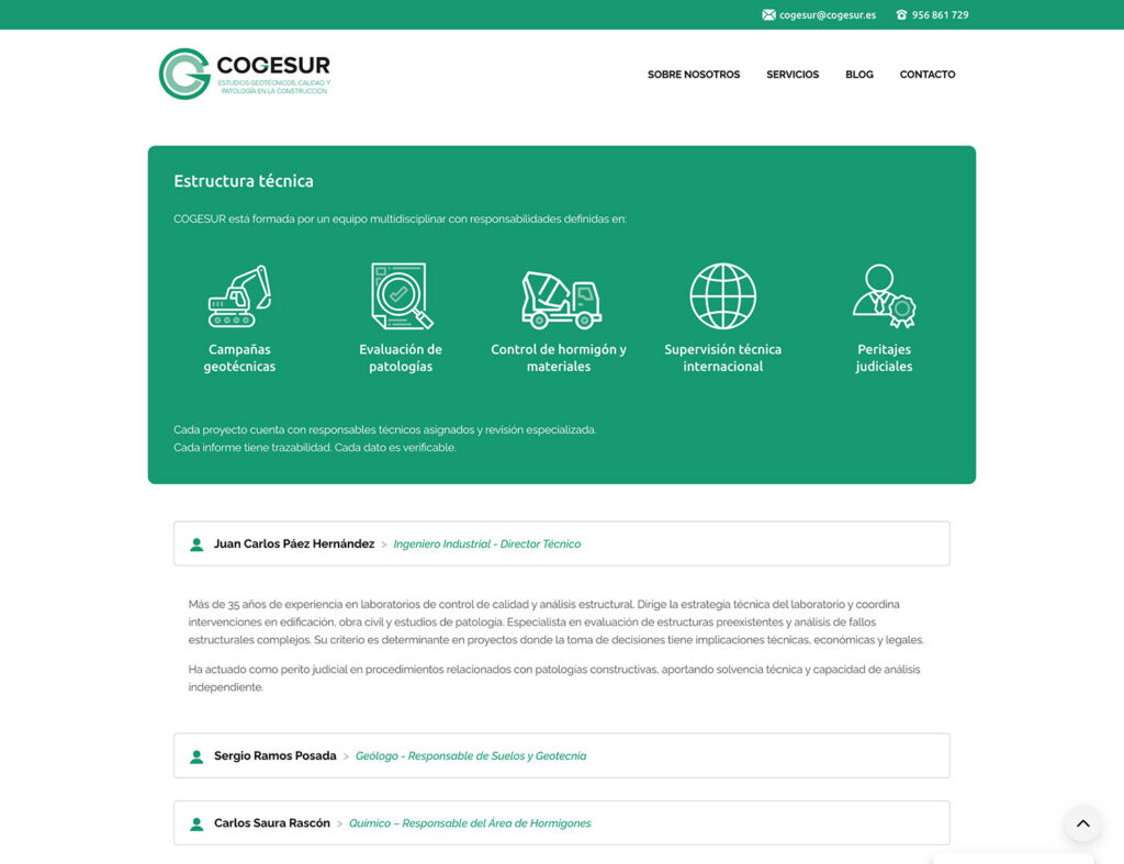Cogesur - hosting y diseño web