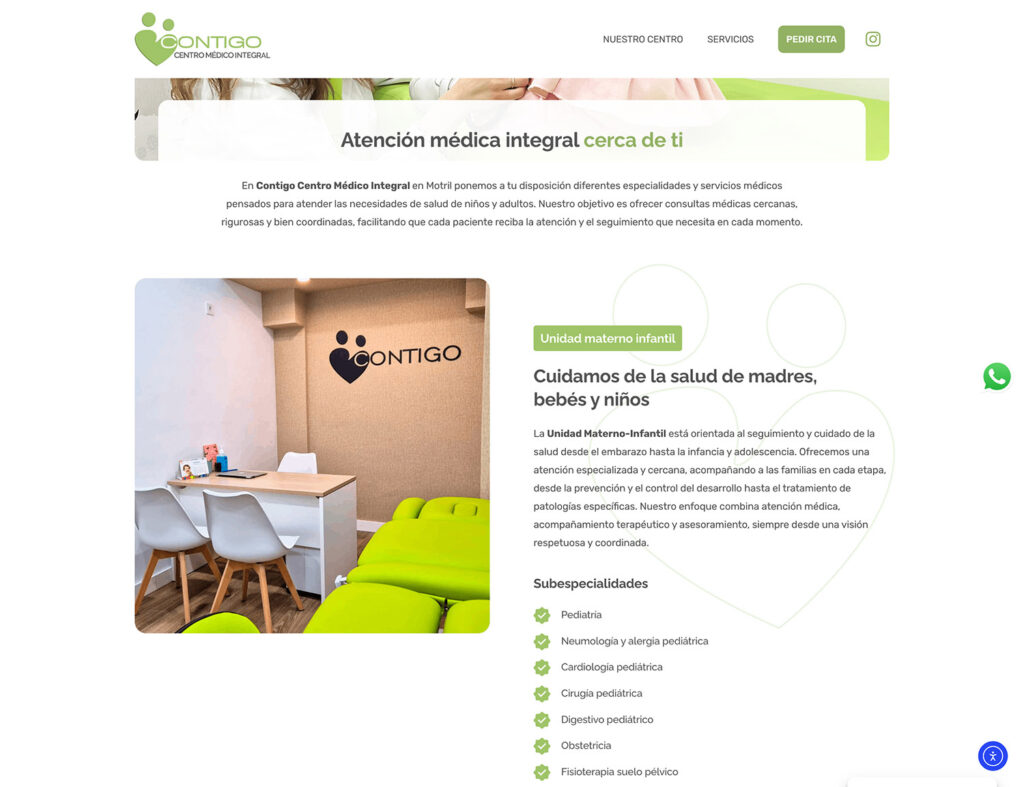 Contigo Centro Médico - hosting y diseño web