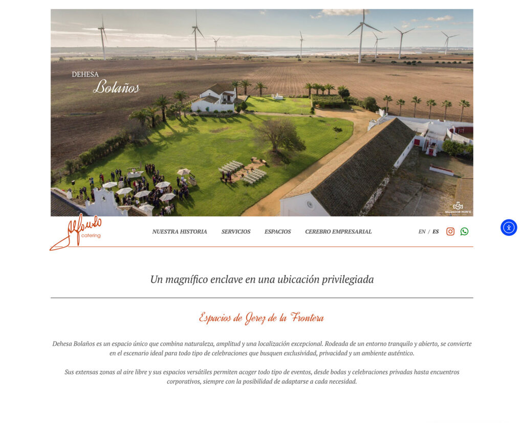 Alfonso Catering - hosting y diseño web