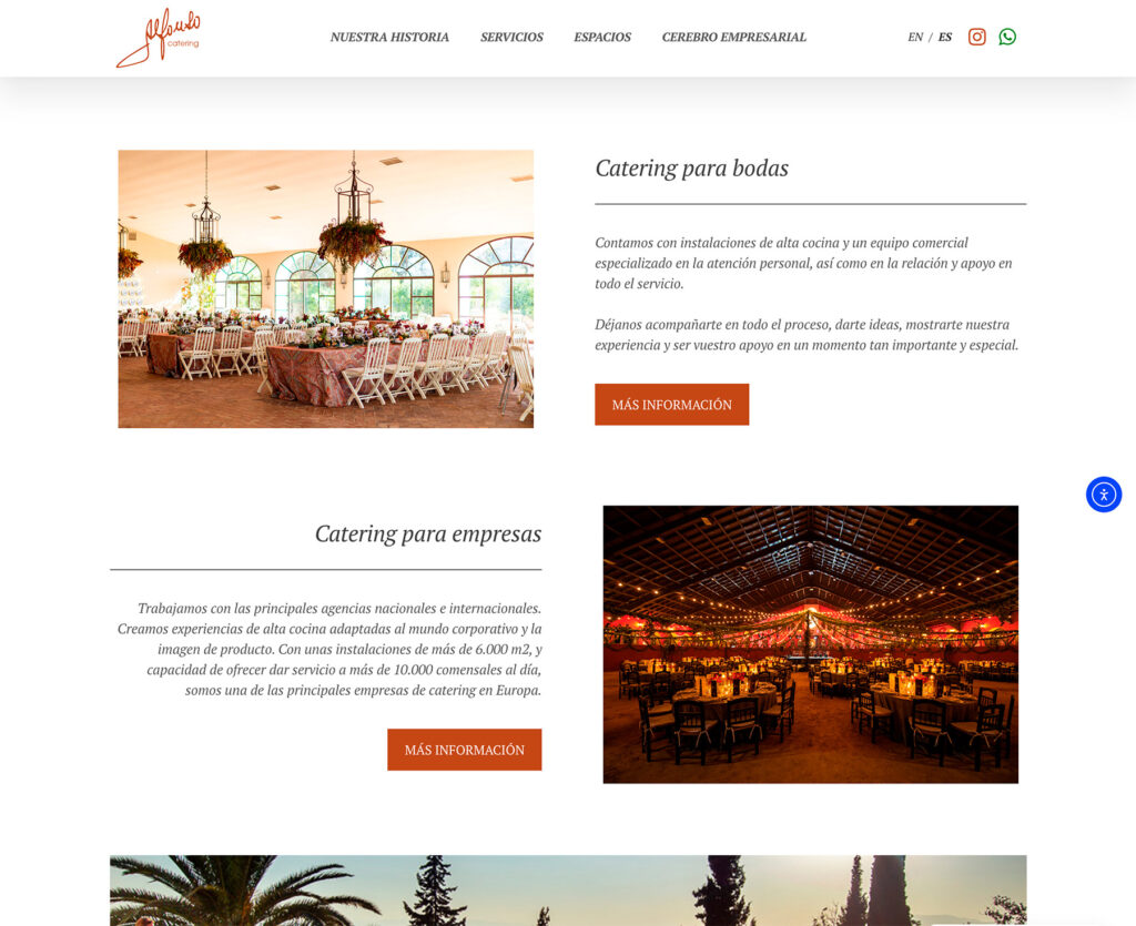 Alfonso Catering - hosting y diseño web