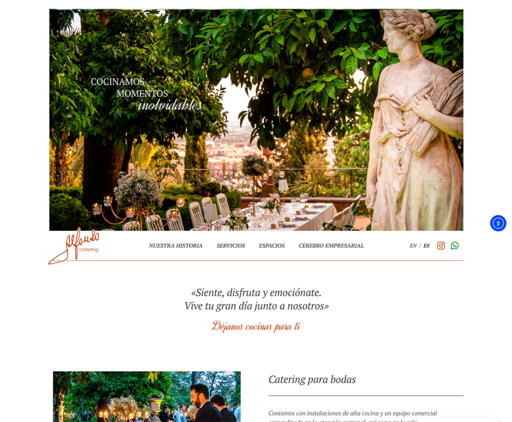 Alfonso Catering - hosting y diseño web