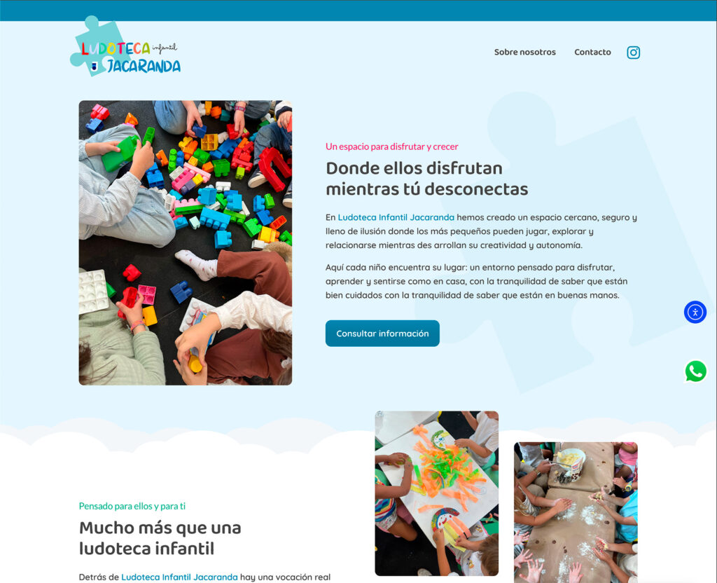 Ludoteca Jacaranda - hosting y diseño web